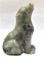 A26-2-04 50mm STONE WOLF IN LABRADORITE