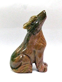 A26-02 50mm STONE WOLF IN INDIA AGATE