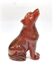 A26-09 50mm STONE WOLF IN RED AGATE