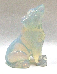 A26-2-08 50mm STONE WOLF IN OPALITE