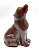 A26-2-09 50mm STONE WOLF IN STAWBERRY QUARTZ