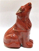 A26-2-11 50mm STONE WOLF IN RED JASPER