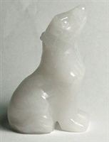A26-2-15 50mm STONE WOLF IN WHITE JADE