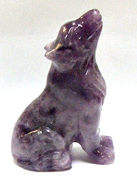 A26-2-29 50mm STONE WOLF IN LEPIDOLITE