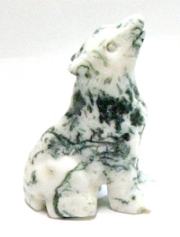 A26-2-44 50mm STONE WOLF IN TREE AGATE