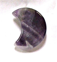A3-12 STONE CRESCENT  MOON IN AMETHYST