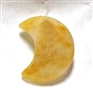 A3-19 STONE CRESCENT  MOON IN YELLOW JADE