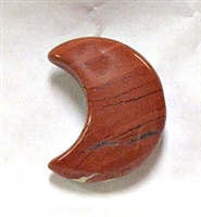 A3-21 STONE CRESCENT  MOON IN RED JASPER