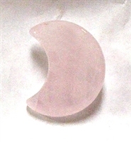 A3-22 STONE CRESCENT  MOON IN ROSE QUARTZ