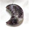 A3-31 STONE CRESCENT  MOON IN LEPIDOLITE