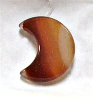 A3-34 STONE CRESCENT  MOON IN RED AGATE