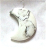 A3-35 STONE CRESCENT  MOON IN HOWLITE