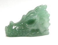 A30-05 50mm STONE DRAGON HEAD IN AVENTURINE