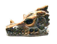 A30-08 50mm STONE DRAGON HEAD IN TIGER EYE