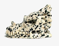 A30-12 50mm STONE DRAGON HEAD IN DALMATIAN