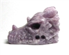 A30-16 50mm STONE DRAGON HEAD IN LEPIDOLITE