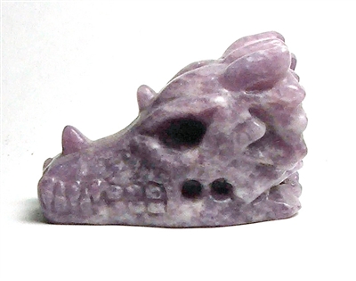 A30-16 50mm STONE DRAGON HEAD IN LEPIDOLITE