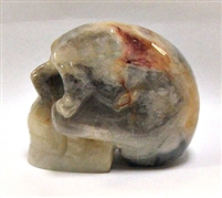 A31-33  50mm STONE SKULL IN CRAZY AGATE