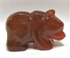 A32-18  STONE BEAR IN RED AGATE