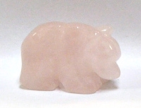 A36-10 SMALL BEAR IN ROSE QUARTZ