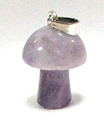 A37-20 SMALL MUSHROOM PENDANT IN AMETHYST