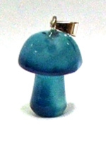 A37-22  SMALL MUSHROOM PENDANT IN BLUE APATE