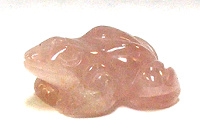 A45-08STONE FROG IN ROSE QUARTZ