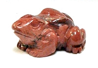 A45-09 STONE FROG IN RED JASPER