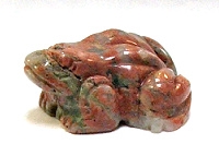 A45-10 STONE FROG IN UNAKITE