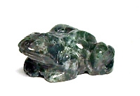 A45-20 STONE FROG IN MOSS AGATE