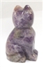 A49-01  STONE SITTING CAT--50mm  IN AMETHYST