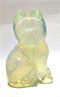 A49-02  STONE SITTING  CAT--50mm IN OPALITE