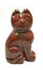 A49-10 STONE SITTING CAT--50mm IN RED JASPER