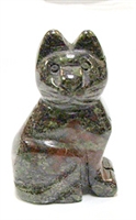 A49-13 STONE SITTING CAT--50mm IN DRAGON BLOOD