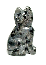 A49-18 STONE SITTING CAT--50mm IN LAVAKITE