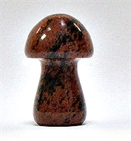 A5-06 STONE MUSHROOM IN MAHOGANY--35*17*16