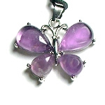 A55-11 STONE BUTERFLY PENDANT IN AMETHYST