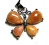 A55-202 STONE BUTERFLY PENDANT IN YELLOW JADE