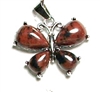 A55-39 STONE BUTERFLY PENDANT IN MAHOGANY