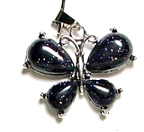 A55-41 STONE BUTERFLY PENDANT IN BLUE GOLDSTONE