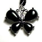 A55-44 STONE BUTERFLY PENDANT IN ONYX