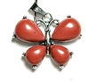 A55-46 STONE BUTERFLY PENDANT IN RED JASPER