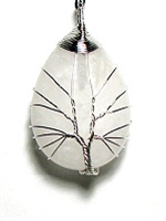 A60-10 STONE TREE OF LIFE PENDANT IN CLEAR QUARTZ