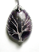 A60-11 STONE TREE OF LIFE PENDANT IN AMETHYST