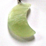 A64-06 STONE CRESCENT MOON PENDANT IN NEW JADE-30*25*8--A64