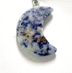 A64-16 STONE CRESCENT MOON PENDANT IN SODALITE-30*25*8--A64