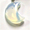A64-17  STONE CRESCENT MOON PENDANT IN OPALITE-30*25*8--A64