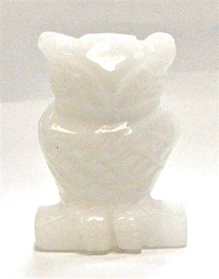 A65-03 40mm OWL IN WHITE JADE