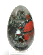 A68-08 40mm STONE EGG IN BLOODSTONE