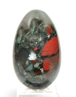 A68-08 40mm STONE EGG IN BLOODSTONE